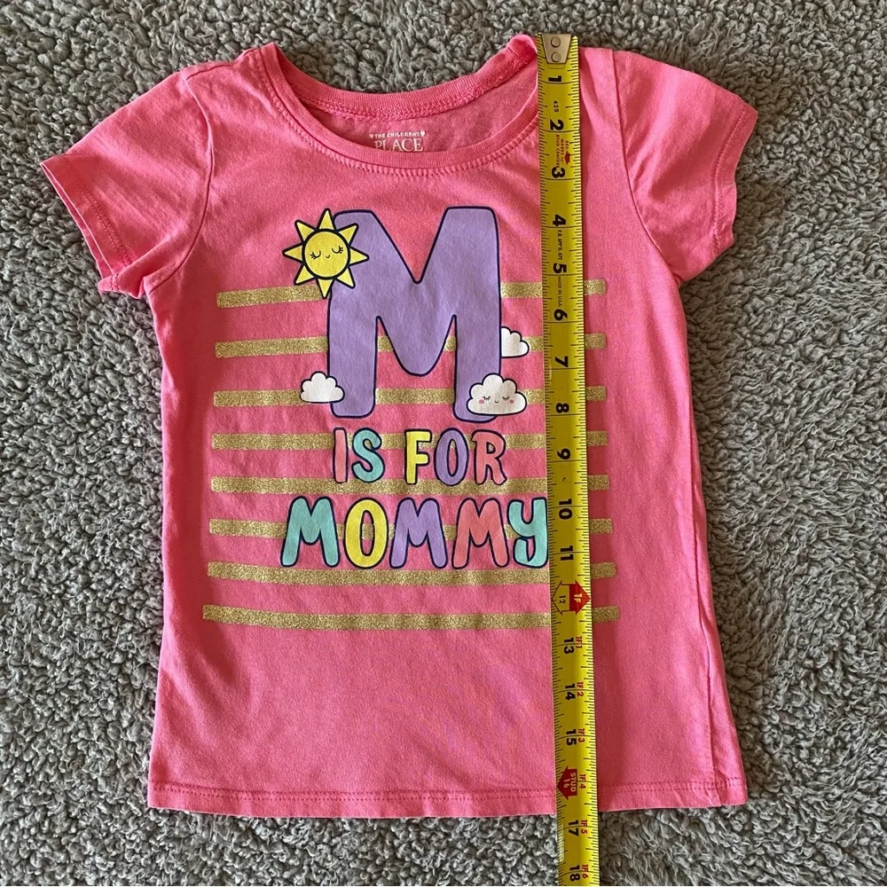 The Children’s Place Girls 5T Back to School LOT of Two Short Sleeve Shirts ABC